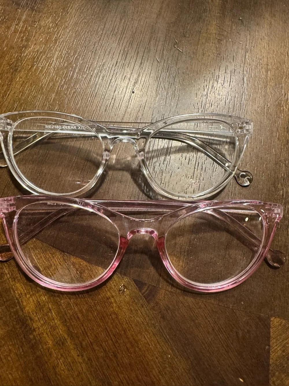 Clear and Pink Reading Glasses - +1.5 Readers, Lightweight Frame - Picture 1 of 1